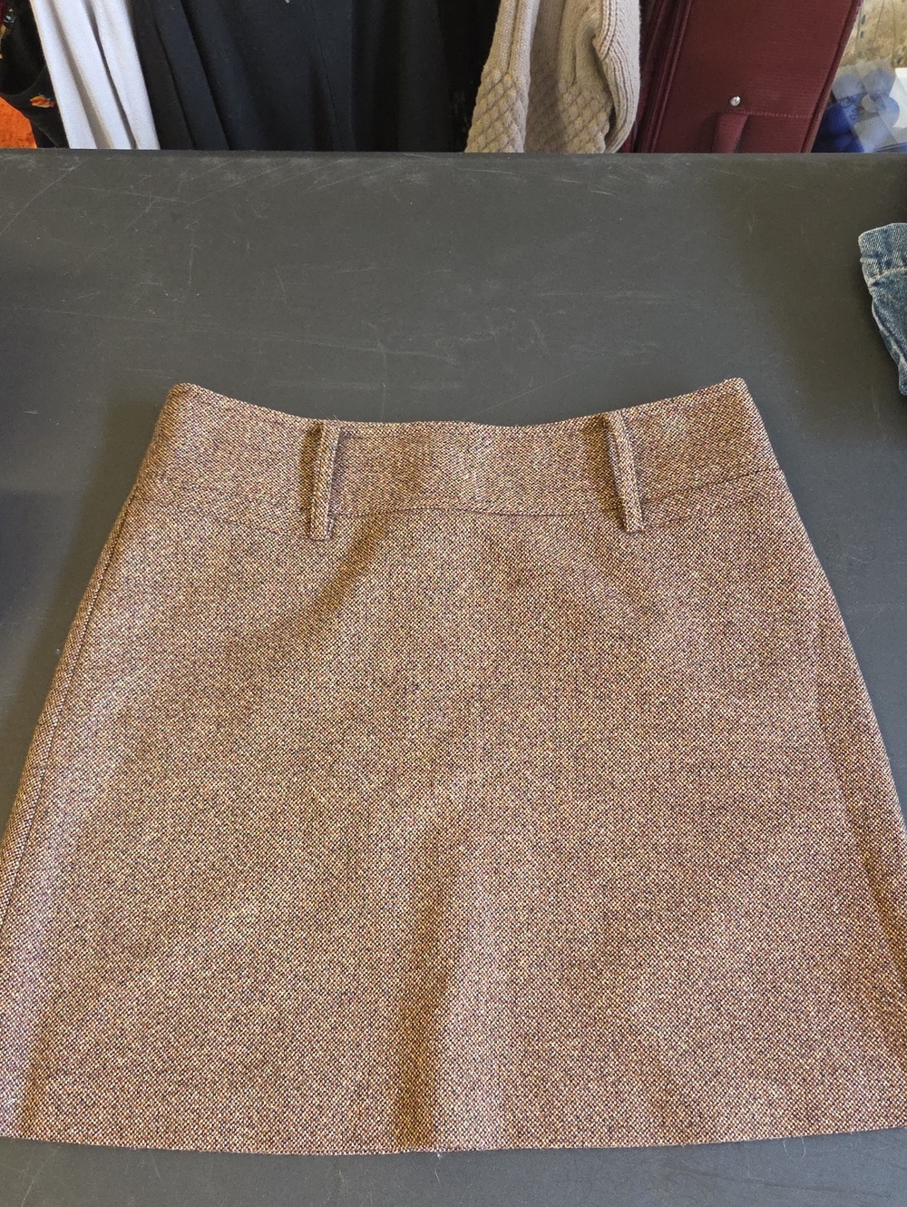 The Limited Brown Tweed Mini Skirt